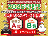 黒田生々堂企画2025お年玉プレゼントキャンペーンのご応募はこちらから!!　※キャンペーンは終了しました